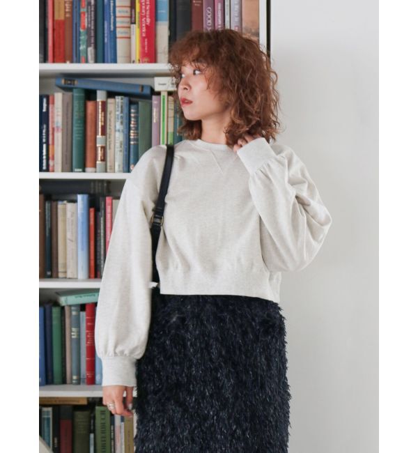Ungrid「スリーブボリュームショートスウェット」|スウェット・ジャージ|
