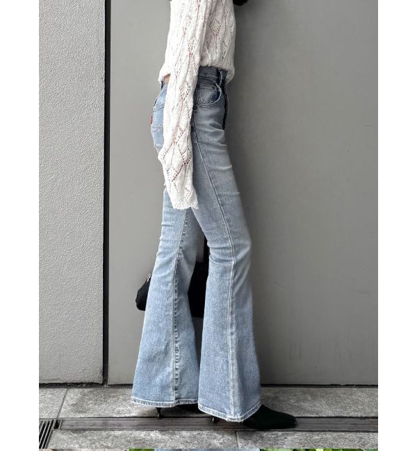 Ungrid「ハイウエストストレッチフィットフレアデニム」|デニム|