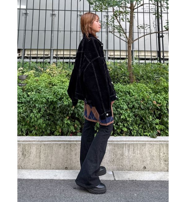 Ungrid「ハイウエストストレッチフィットフレアデニム」|デニム|