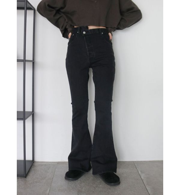 Ungrid「ハイウエストストレッチフィットフレアデニム」|デニム|