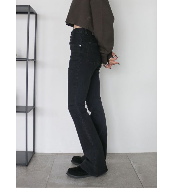 Ungrid「ハイウエストストレッチフィットフレアデニム」|デニム|