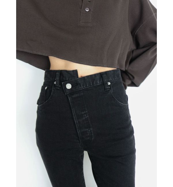 Ungrid「ハイウエストストレッチフィットフレアデニム」|デニム|