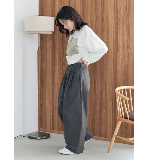 Ungrid「起毛コクーンチノパンツ」|チノ|