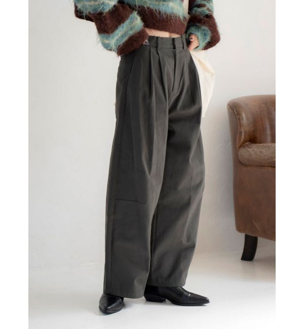 Ungrid「起毛コクーンチノパンツ」|チノ|