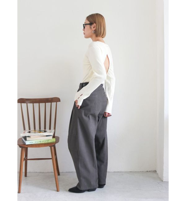 Ungrid「起毛コクーンチノパンツ」|チノ|