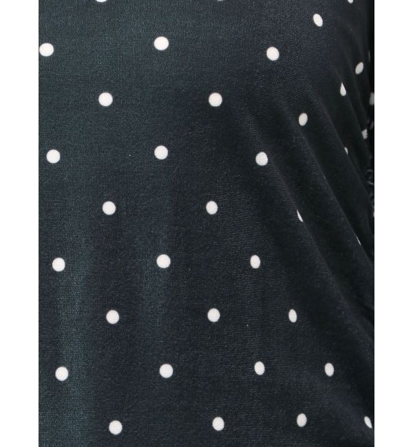 Ungrid「バックオープンドットシアーベロアロングスリーブTee」|Tシャツ・カットソー|