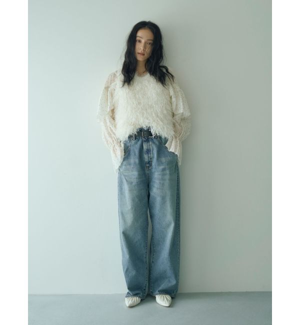Ungrid「ウエストデザインルーズデニム」|デニム|