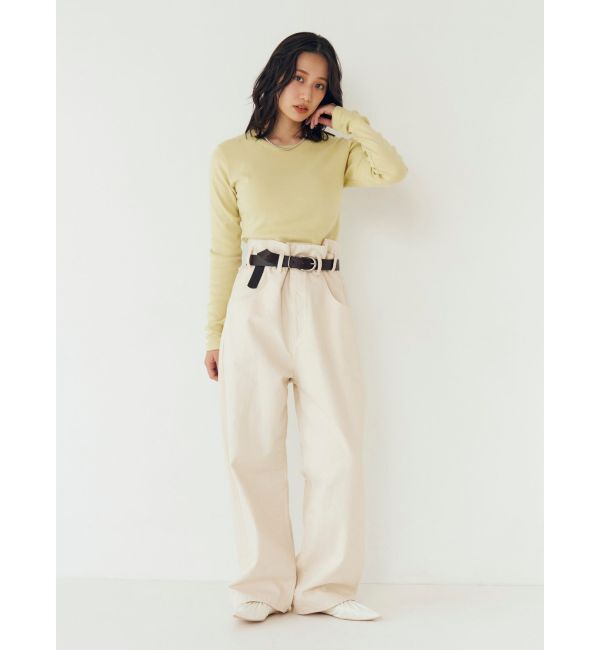 Ungrid「ウエストデザインルーズデニム」|デニム|