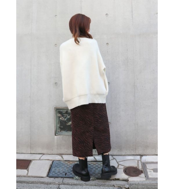 Ungrid「アンゴラ混ジップニットカーデ」|カーディガン|