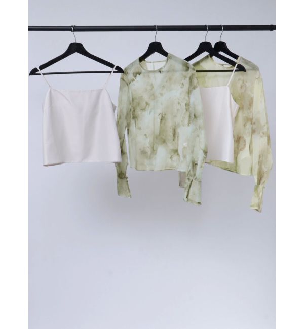 LAGUNAMOON「マーブライズドシアープリントブラウス」|シャツ・ブラウス|