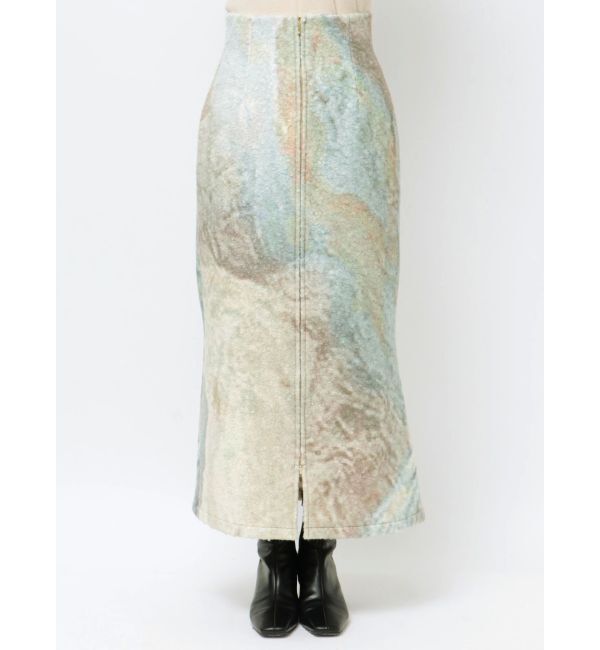 LAGUNAMOON「ループヤーンZIPIラインスカート」|スカート|