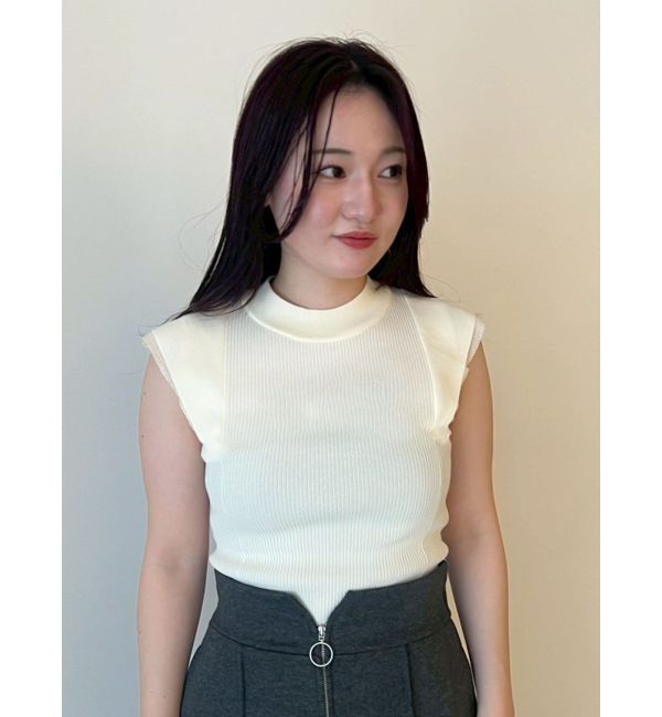 LAGUNAMOON「カバースリーブシアーニットプルオーバー」|ニット・セーター|