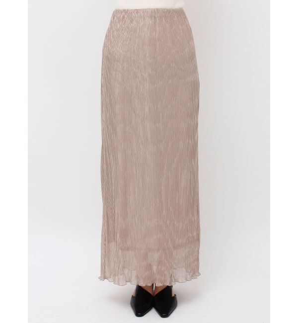 LAGUNAMOON「シアーラメプリーツIラインスカート」|スカート|