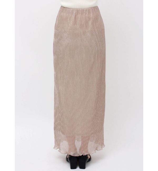 LAGUNAMOON「シアーラメプリーツIラインスカート」|スカート|
