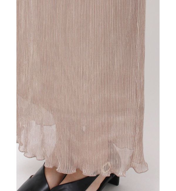 LAGUNAMOON「シアーラメプリーツIラインスカート」|スカート|