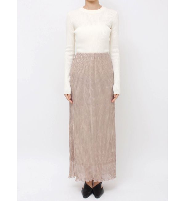LAGUNAMOON「シアーラメプリーツIラインスカート」|スカート|
