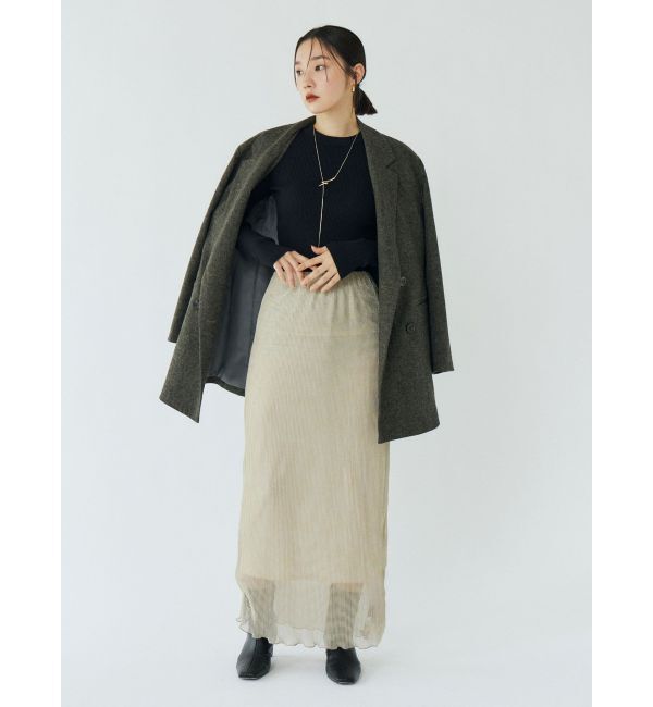 LAGUNAMOON「シアーラメプリーツIラインスカート」|スカート|