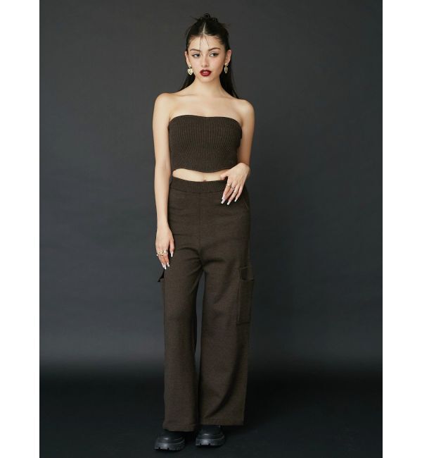 EVRIS「ニットベアトップ【セットアップ着用可能】」|チューブトップ|