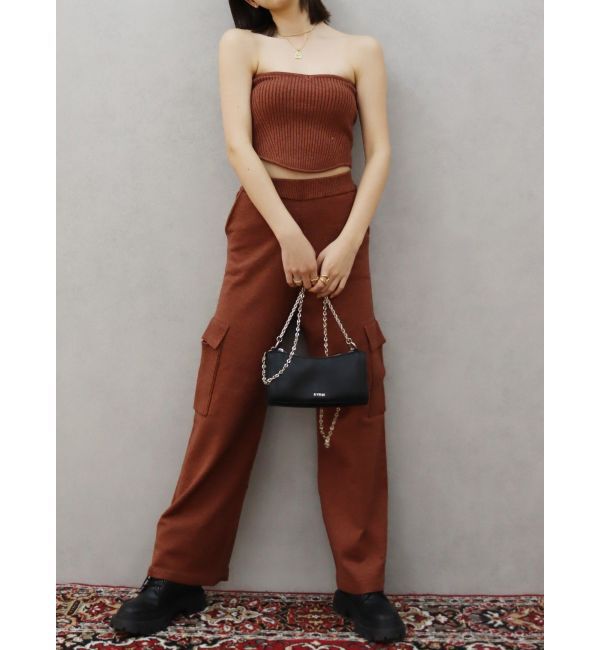 EVRIS「ニットベアトップ【セットアップ着用可能】」|チューブトップ|