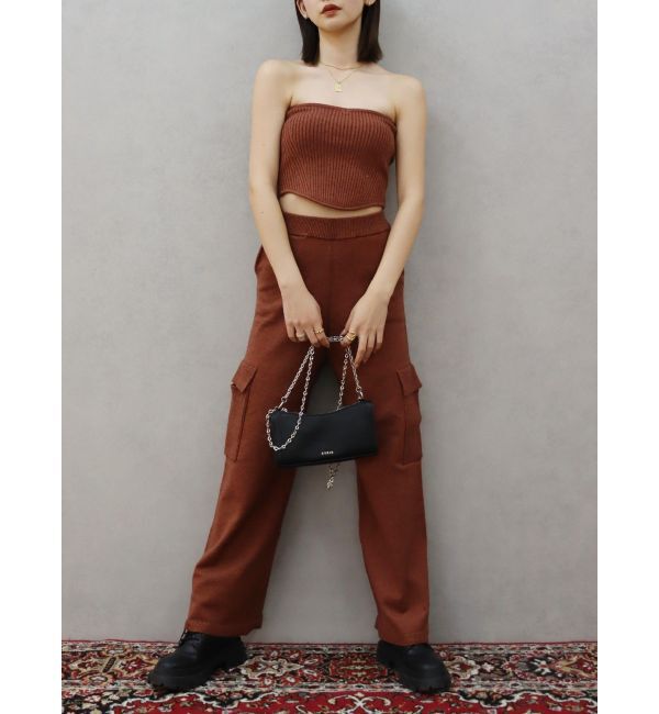 EVRIS「ニットベアトップ【セットアップ着用可能】」|チューブトップ|