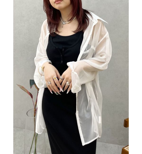 EVRIS「シアーオーバーサイズシャツ」|シャツ・ブラウス|