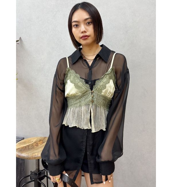 EVRIS「シアーオーバーサイズシャツ」|シャツ・ブラウス|