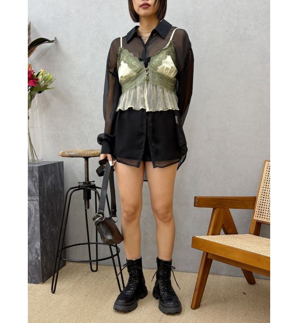 EVRIS「シアーオーバーサイズシャツ」|シャツ・ブラウス|