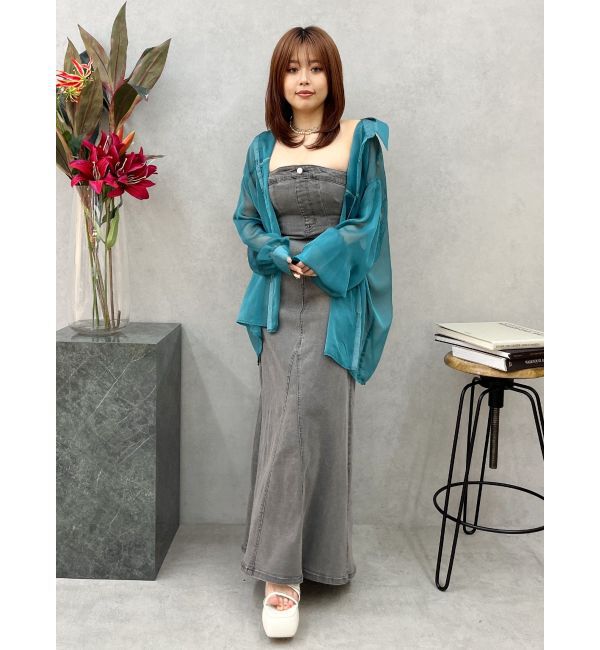 EVRIS「シアーオーバーサイズシャツ」|シャツ・ブラウス|