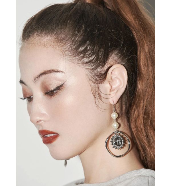 EVRIS「CIRCLE SUNNY MOTIFピアス」|ピアス|
