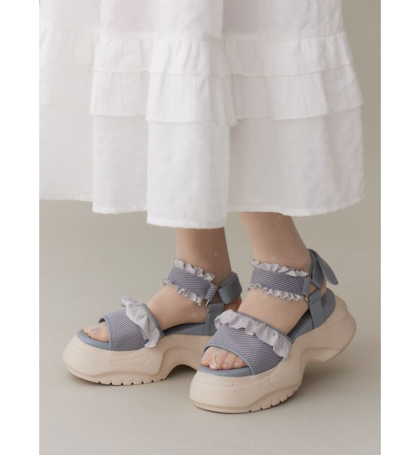 merry jenny「フリルメッシュスニーカーサンダル」|サンダル|