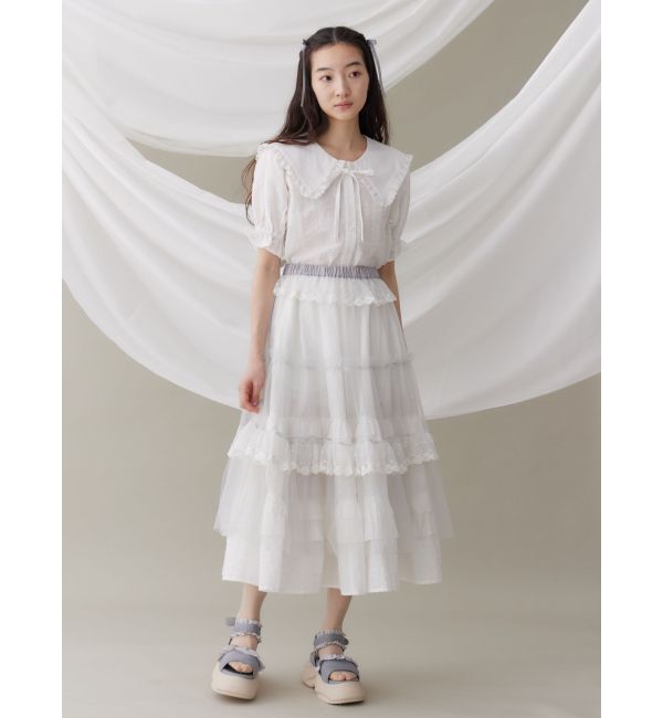 merry jenny「フリルメッシュスニーカーサンダル」|サンダル|