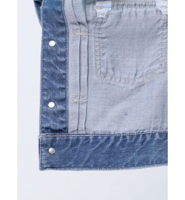 GYDA「リヨセルダメージショートデニムGジャン」|ブルゾン・スタジャン|