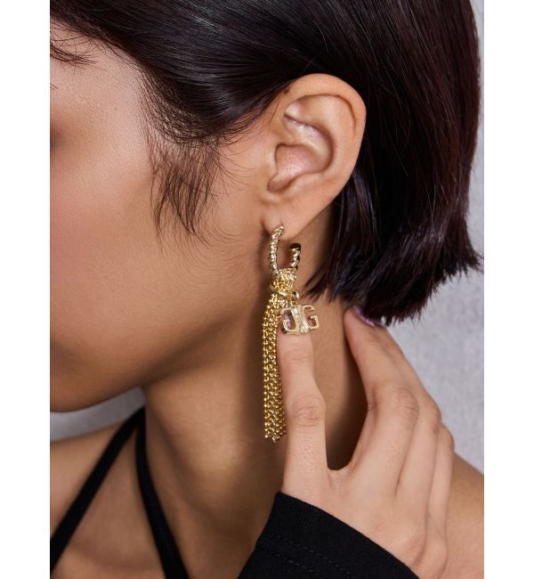 GYDA「JEYSUS Symmetry GYADチェーンフリンジピアス」|ピアス|ゴールド