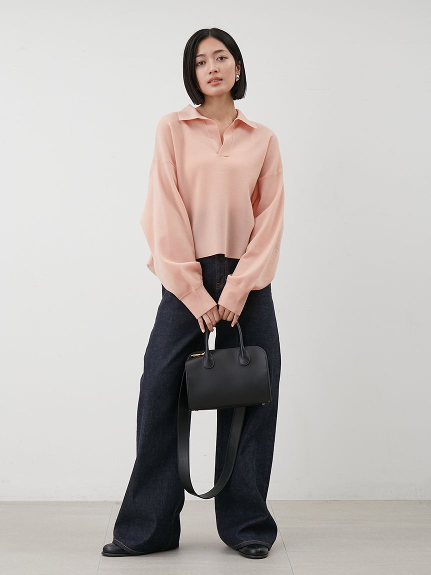 Mila Owen「ハイウエストワイドデニムパンツ」|デニム|