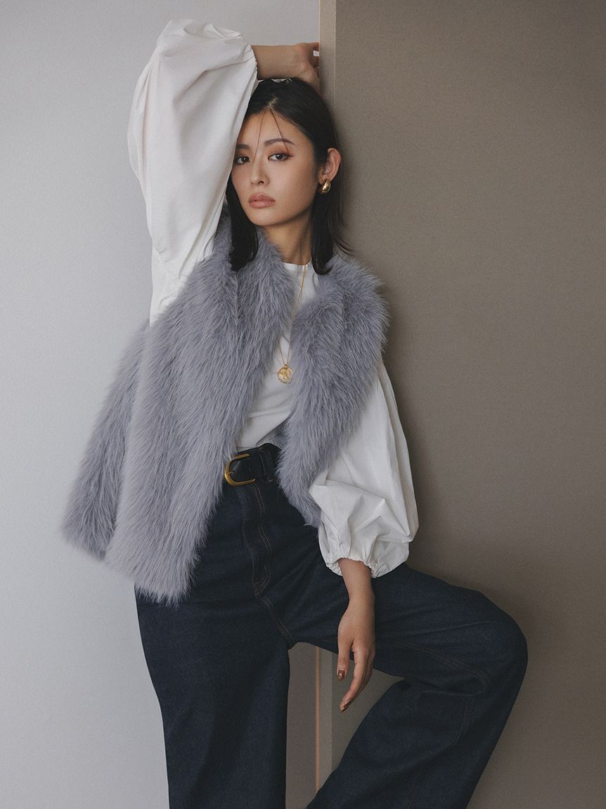 Mila Owen「ハイウエストワイドデニムパンツ」|デニム|