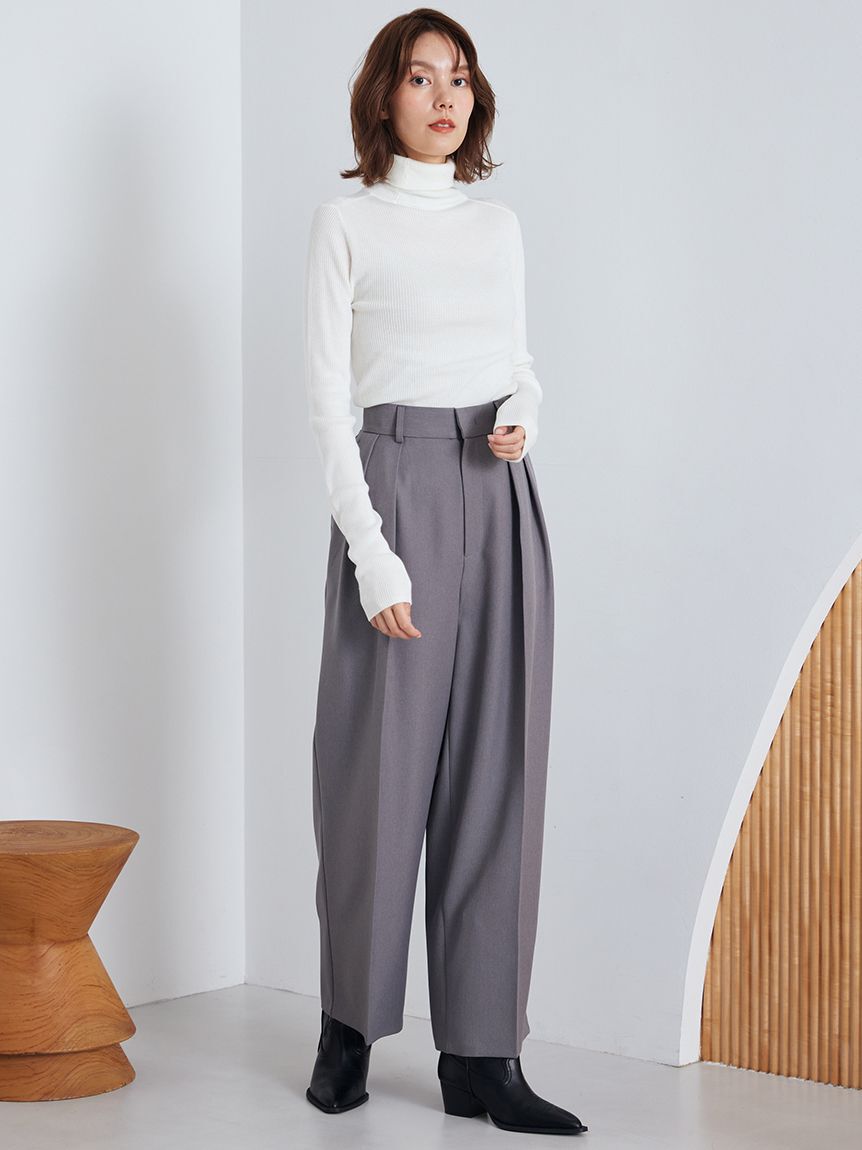 Mila Owen「美形ワイドパンツ」|チノ|