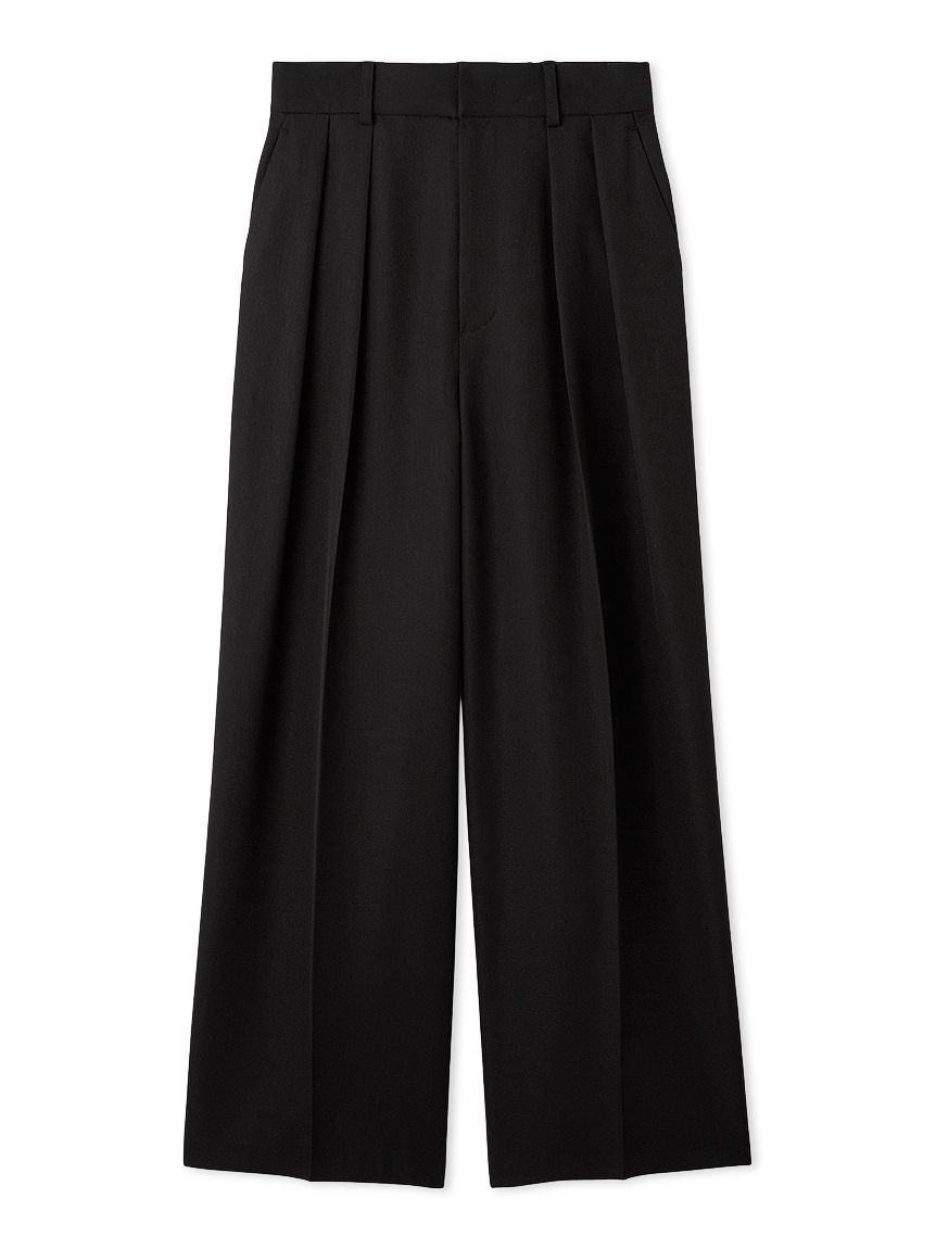 Mila Owen「美形ワイドパンツ」|チノ|BLK