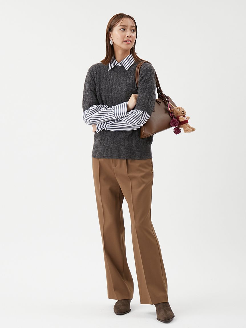 Mila Owen「【セットアップ対応】ワンタックストレートスーツパンツ」|チノ|