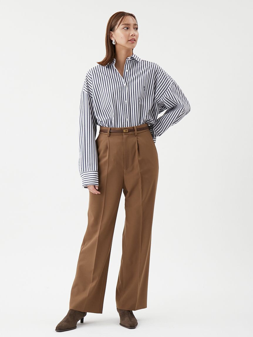 Mila Owen「【セットアップ対応】ワンタックストレートスーツパンツ」|チノ|
