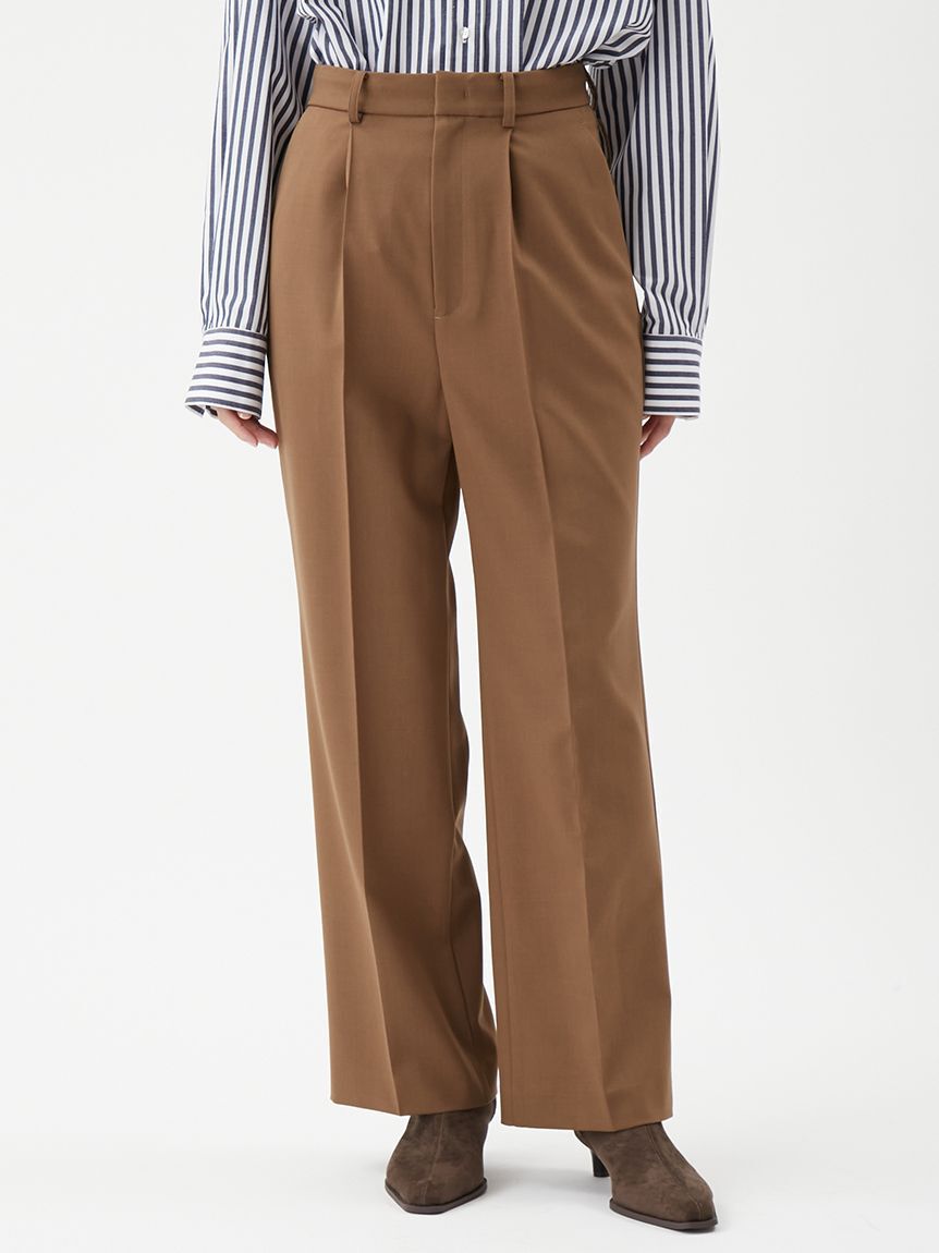 Mila Owen「【セットアップ対応】ワンタックストレートスーツパンツ」|チノ|CML