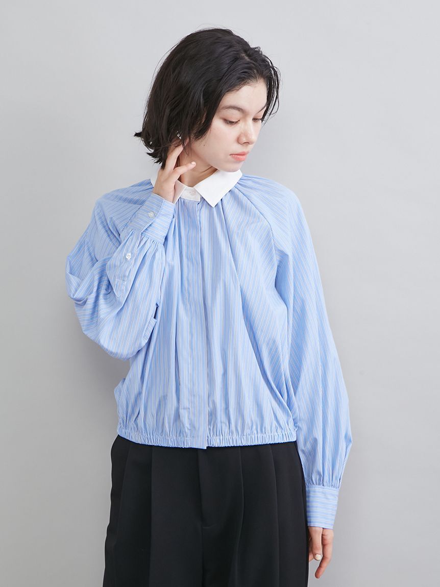 Mila Owen「クロップドギャザーバルーンシャツ」|シャツ・ブラウス|BLU