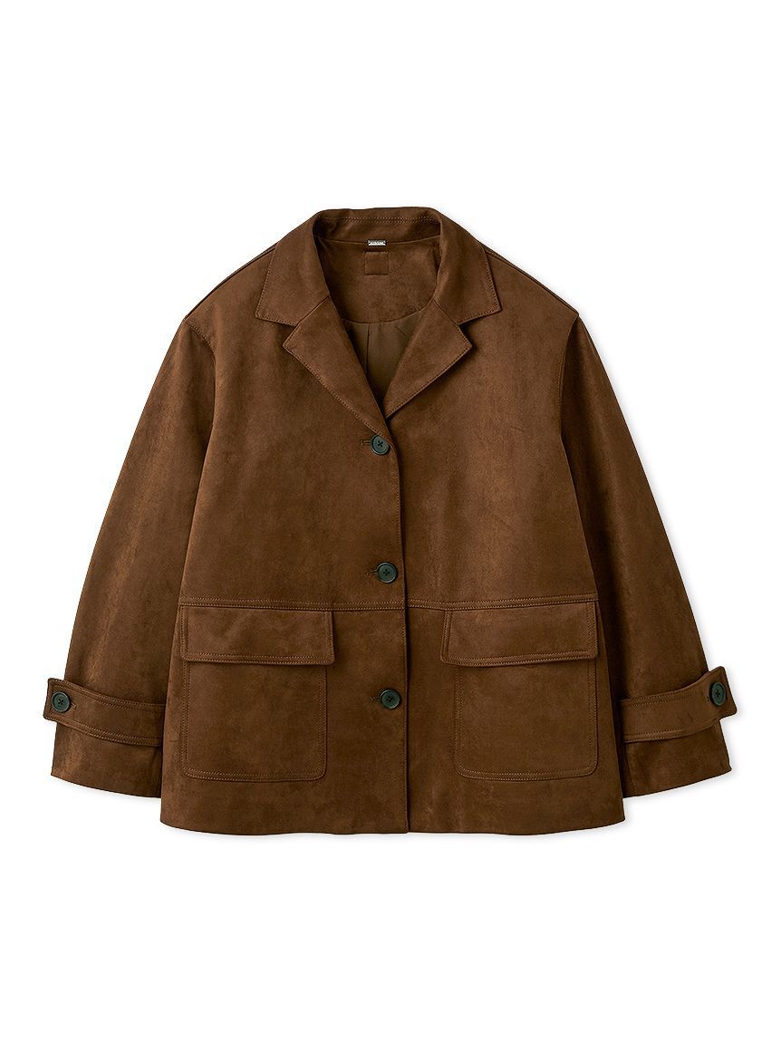 Mila Owen「リサイクルスウェードライクジャケット」|テーラードジャケット|