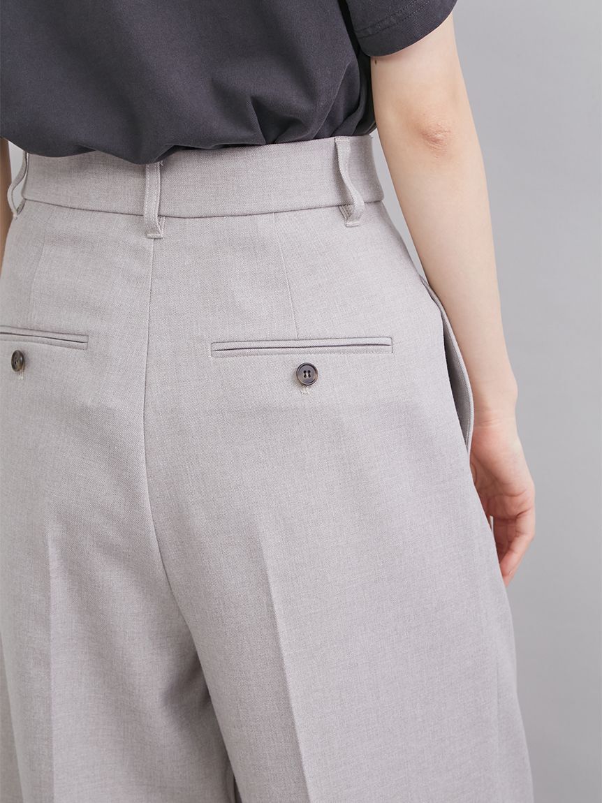 Mila Owen「ドライタッチ２タックワイドパンツ」|チノ|