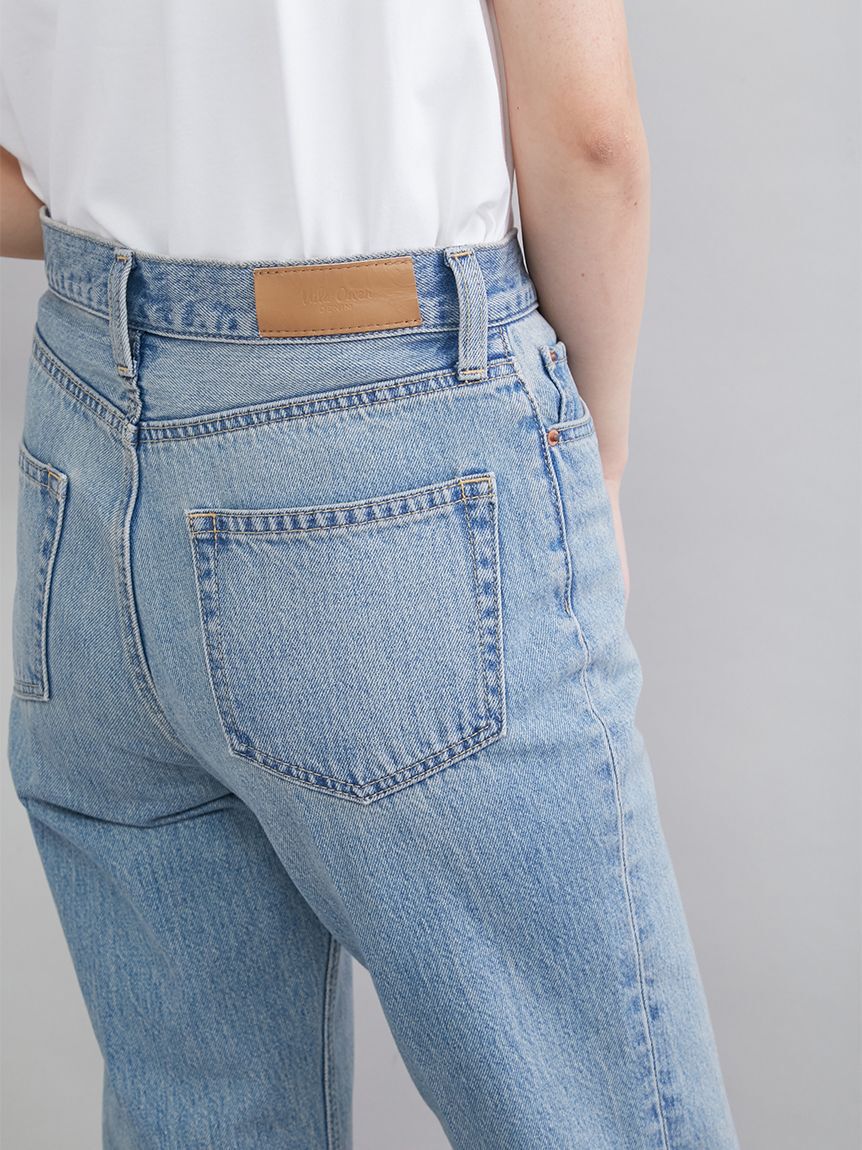 Mila Owen「【MILA PANTS】裾段差テーパードデニムパンツ」|デニム|