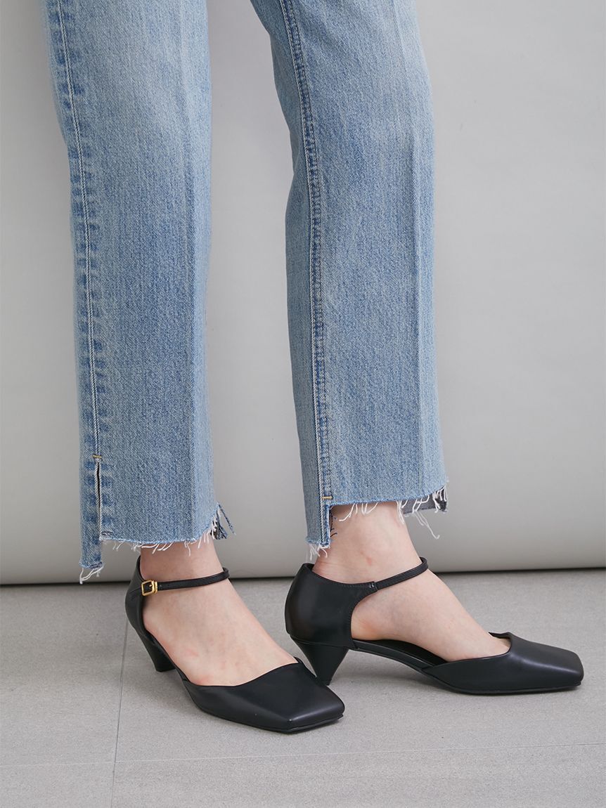 Mila Owen「【MILA PANTS】裾段差テーパードデニムパンツ」|デニム|