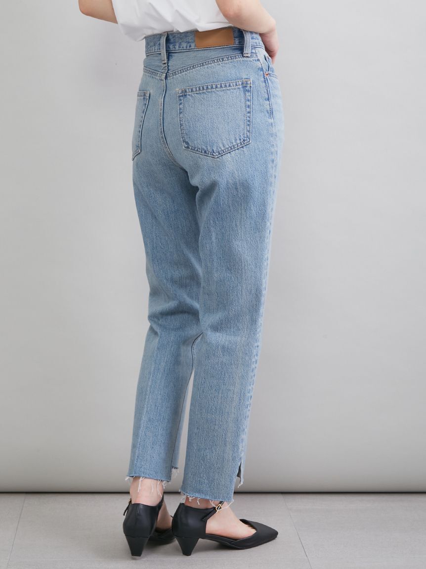 Mila Owen「【MILA PANTS】裾段差テーパードデニムパンツ」|デニム|