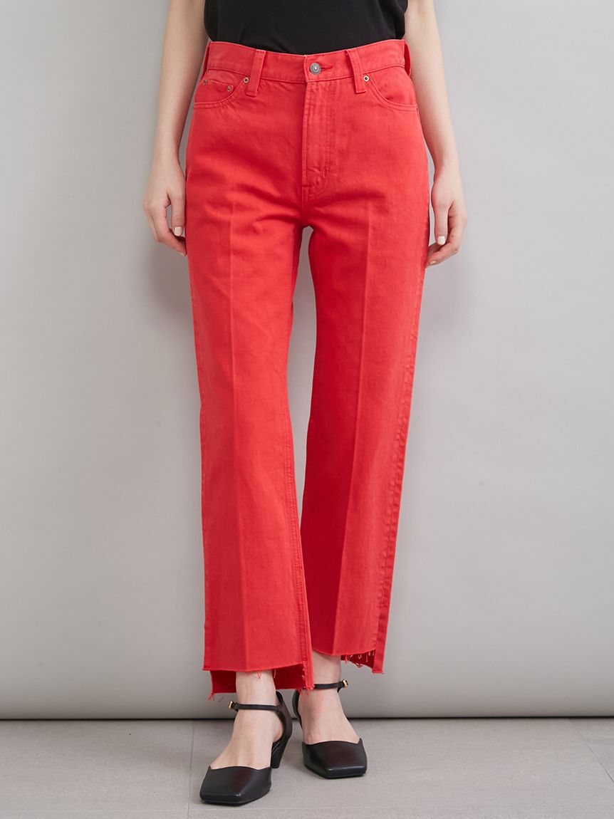 Mila Owen「【MILA PANTS】裾段差テーパードデニムパンツ」|デニム|