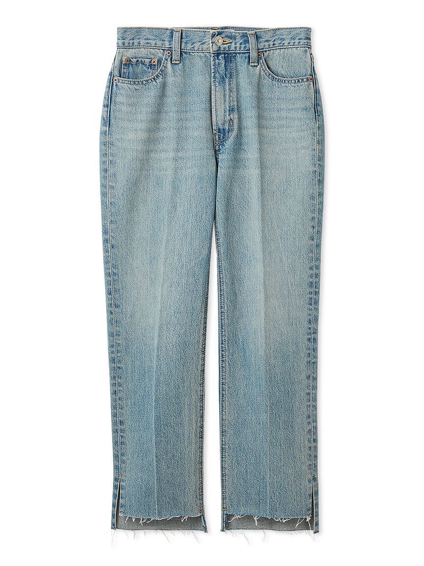 Mila Owen「【MILA PANTS】裾段差テーパードデニムパンツ」|デニム|