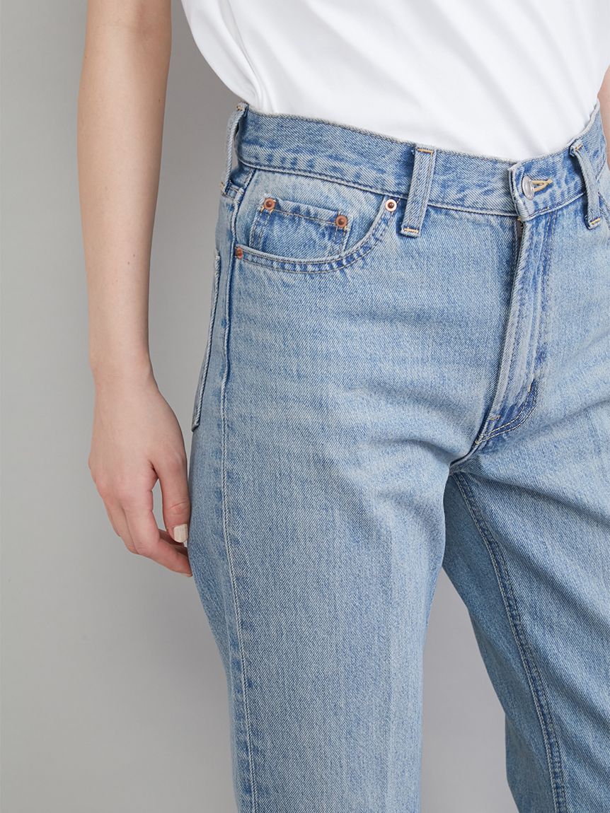 Mila Owen「【MILA PANTS】裾段差テーパードデニムパンツ」|デニム|