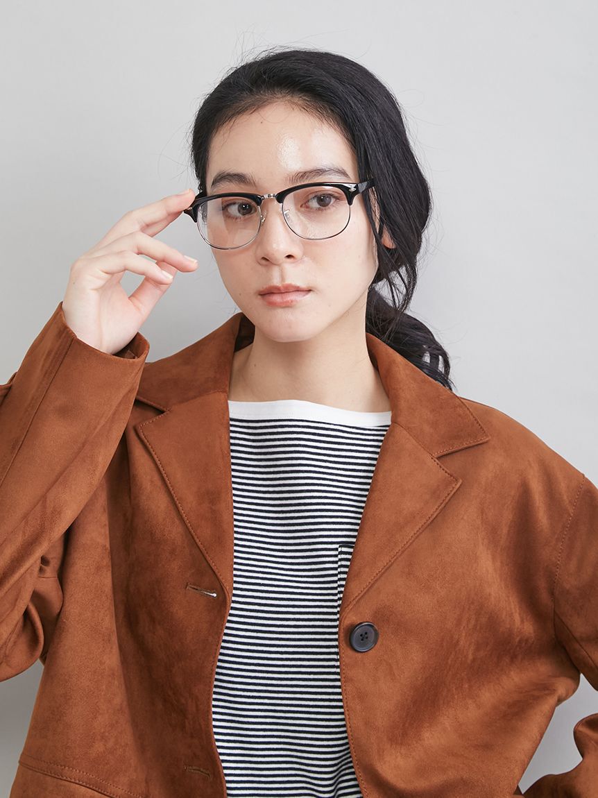 Mila Owen「ハーフリムフレームダテメガネ」|メガネ|